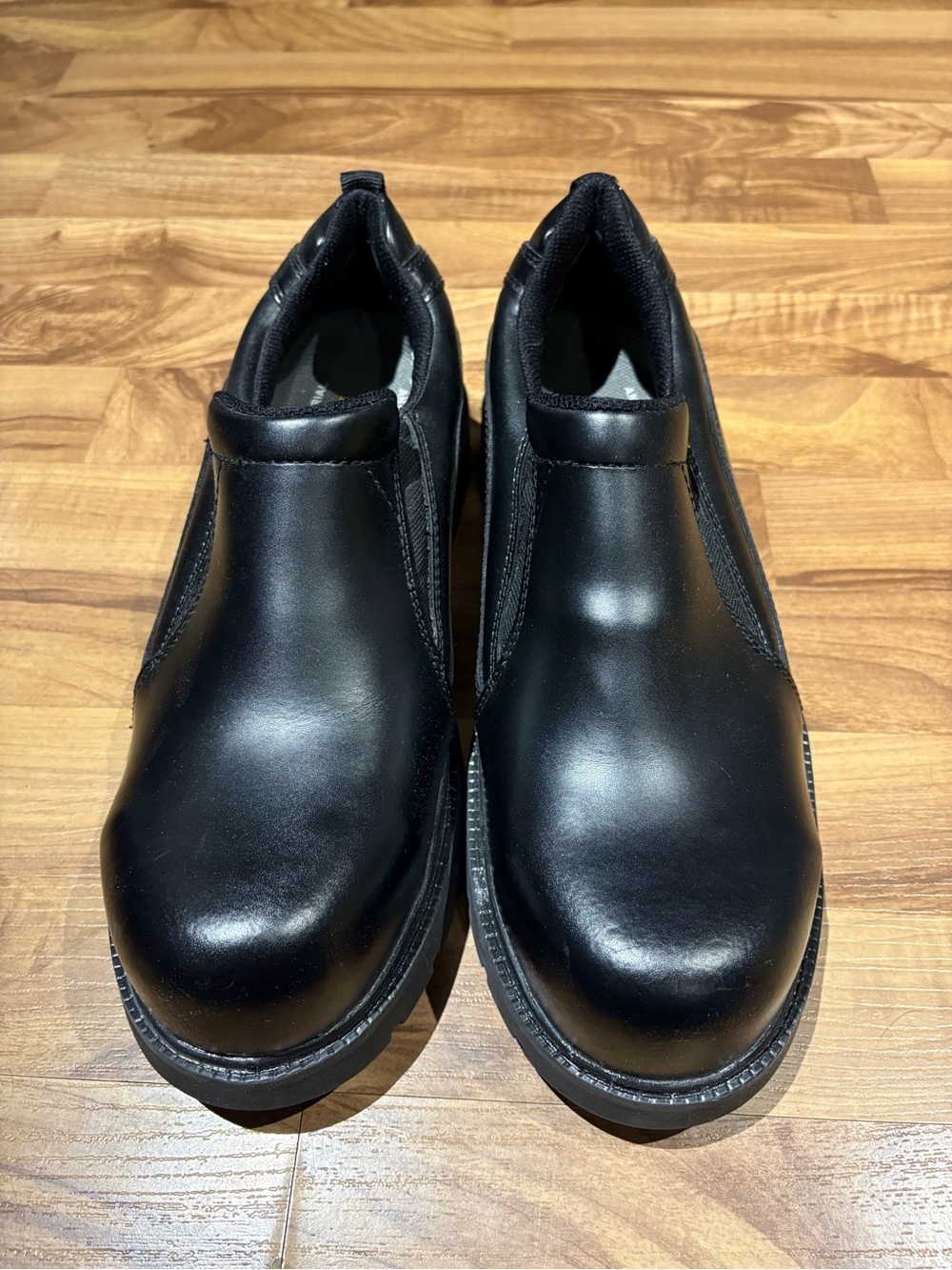 DAKOTA Men's Anti-Slip Oxford Slip On Steel Toe Safety Work Shoes Size 10 Black